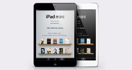 Mockup-psd-iPad-Mini-noir-et-blanc