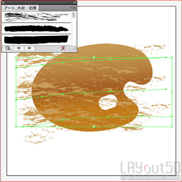 Illustrator情報 リアルで質感のある木目をイラレで表現するためのチュートリアル ベースオブジェクト 斑 むら 編 Layout50